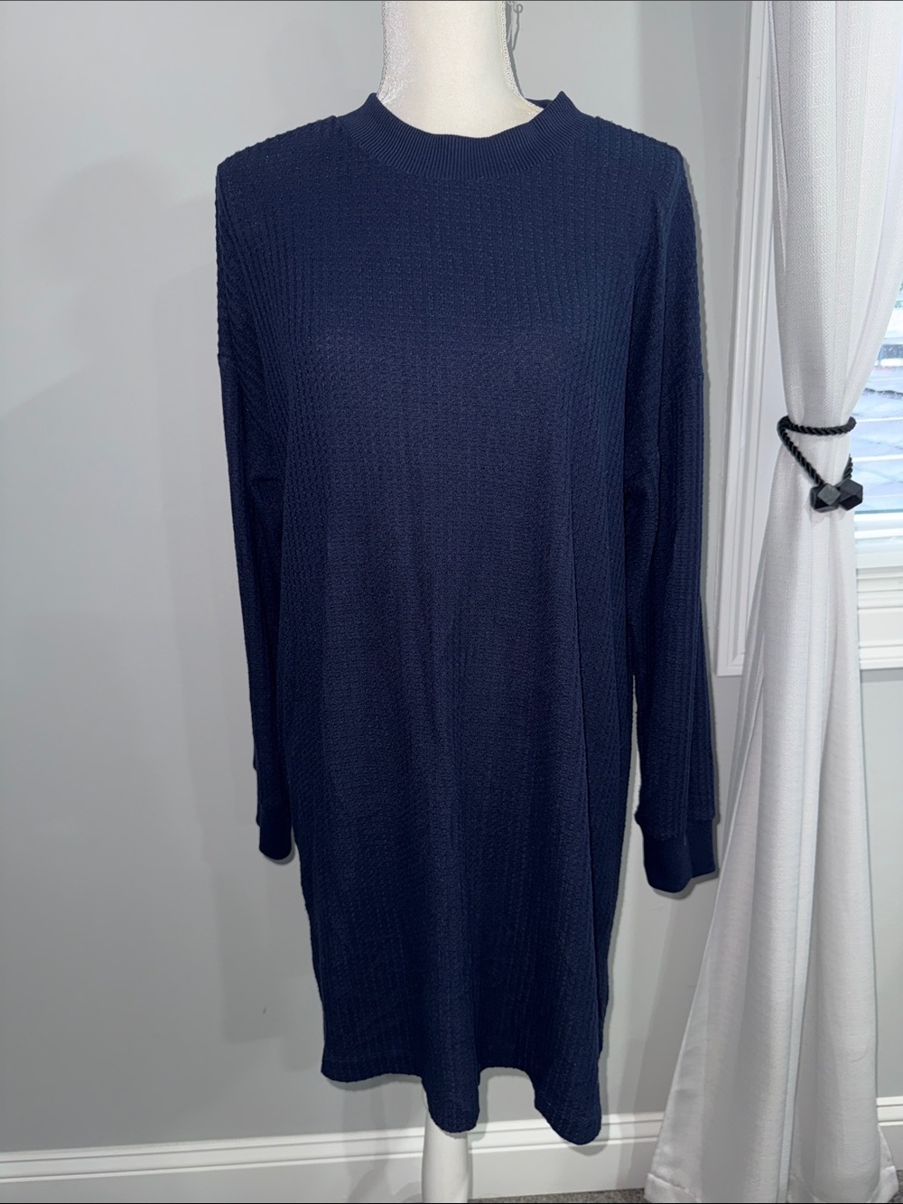 American Eagle Outfitters Navy Crew Neck Knit Sweater Dress